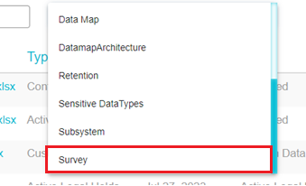 Image highlighting survey document type